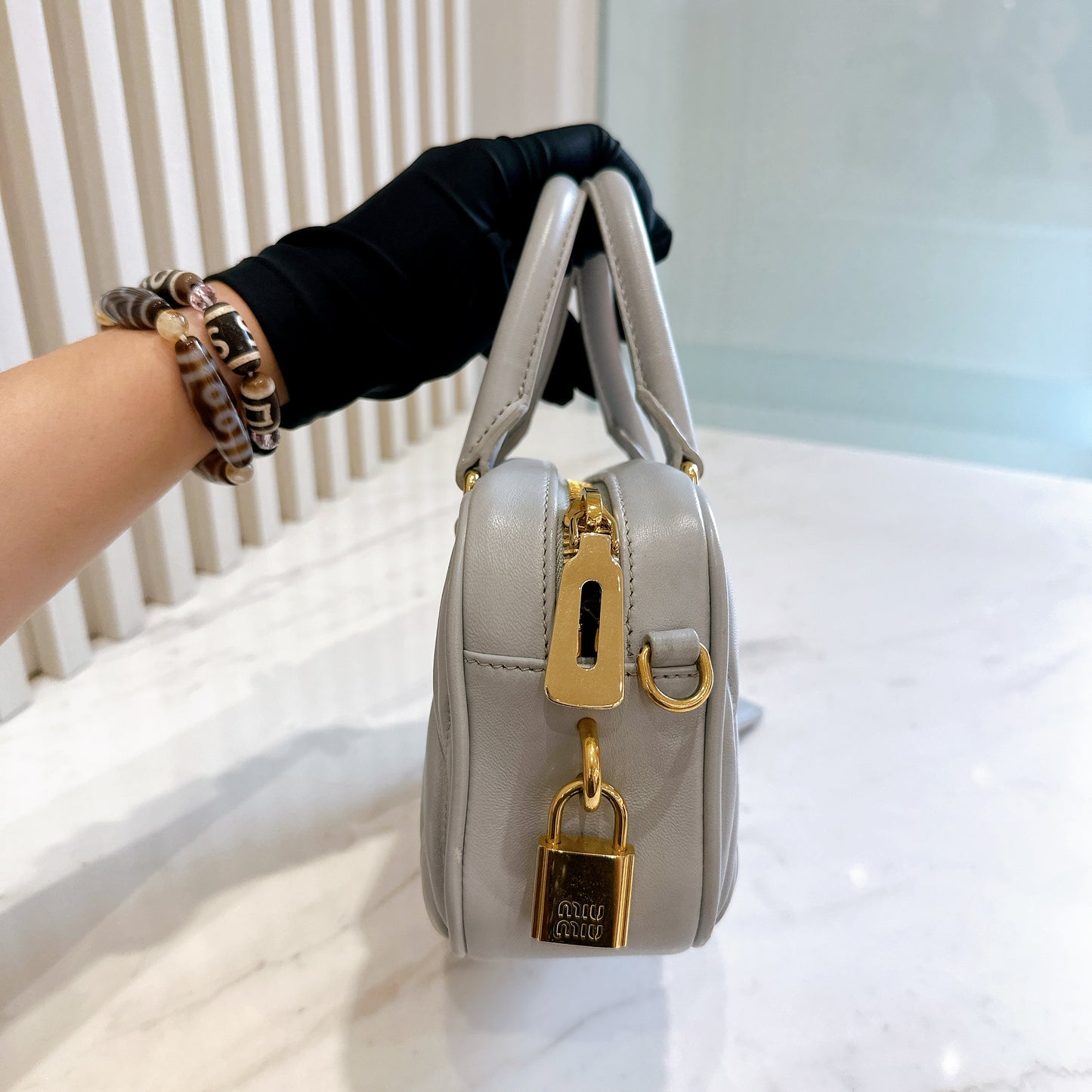 Miu Miu Baby Blue Matelasse Arcadir