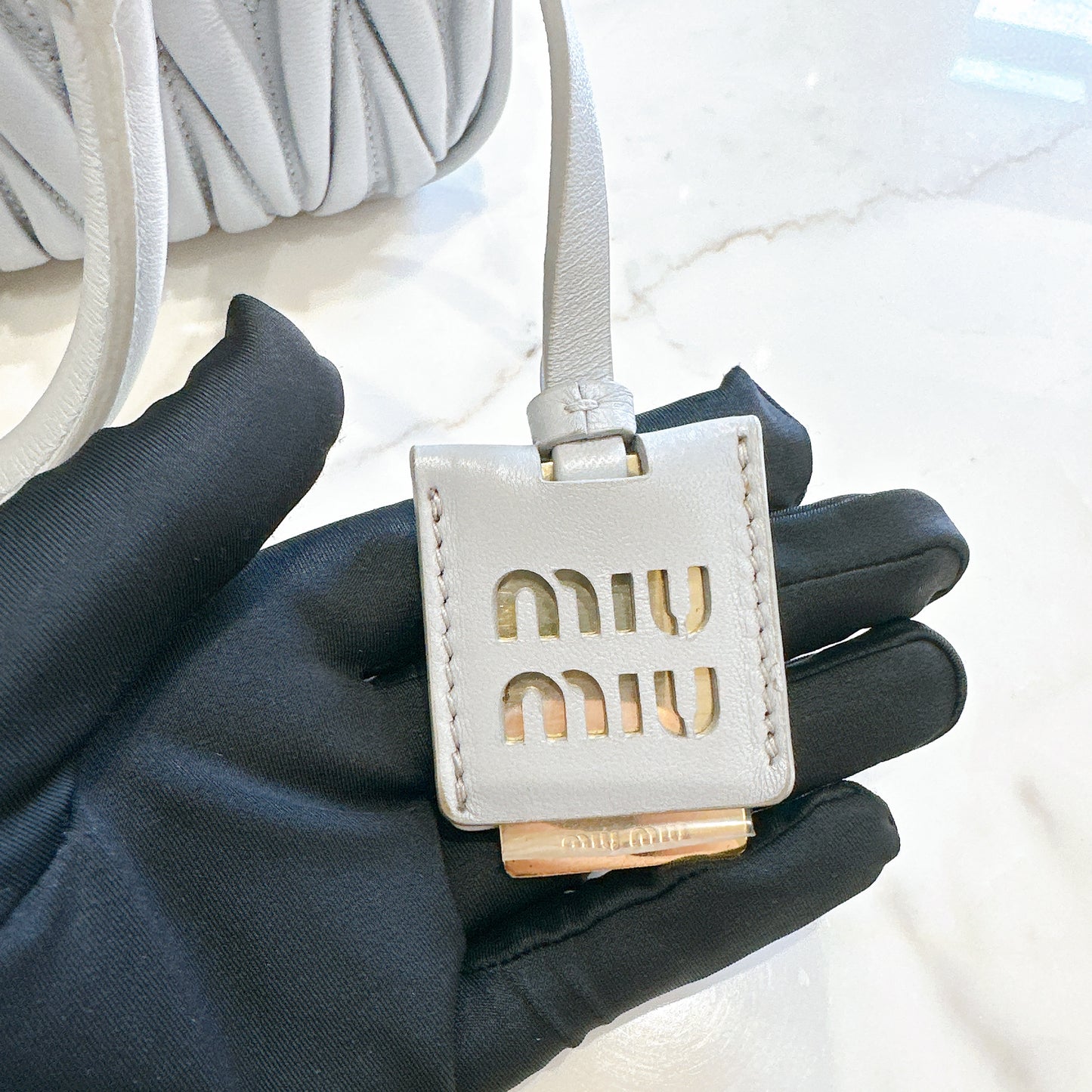 Miu Miu Baby Blue Matelasse Arcadir