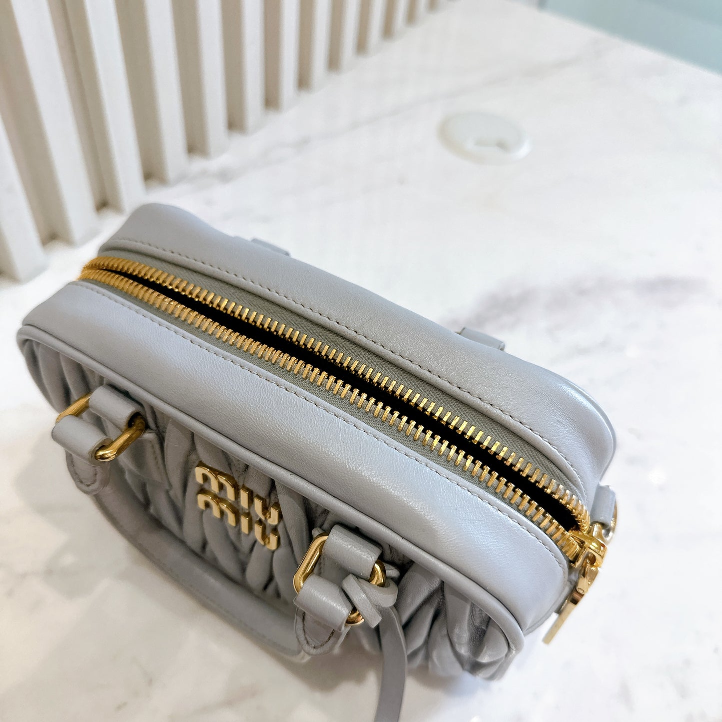 Miu Miu Baby Blue Matelasse Arcadir