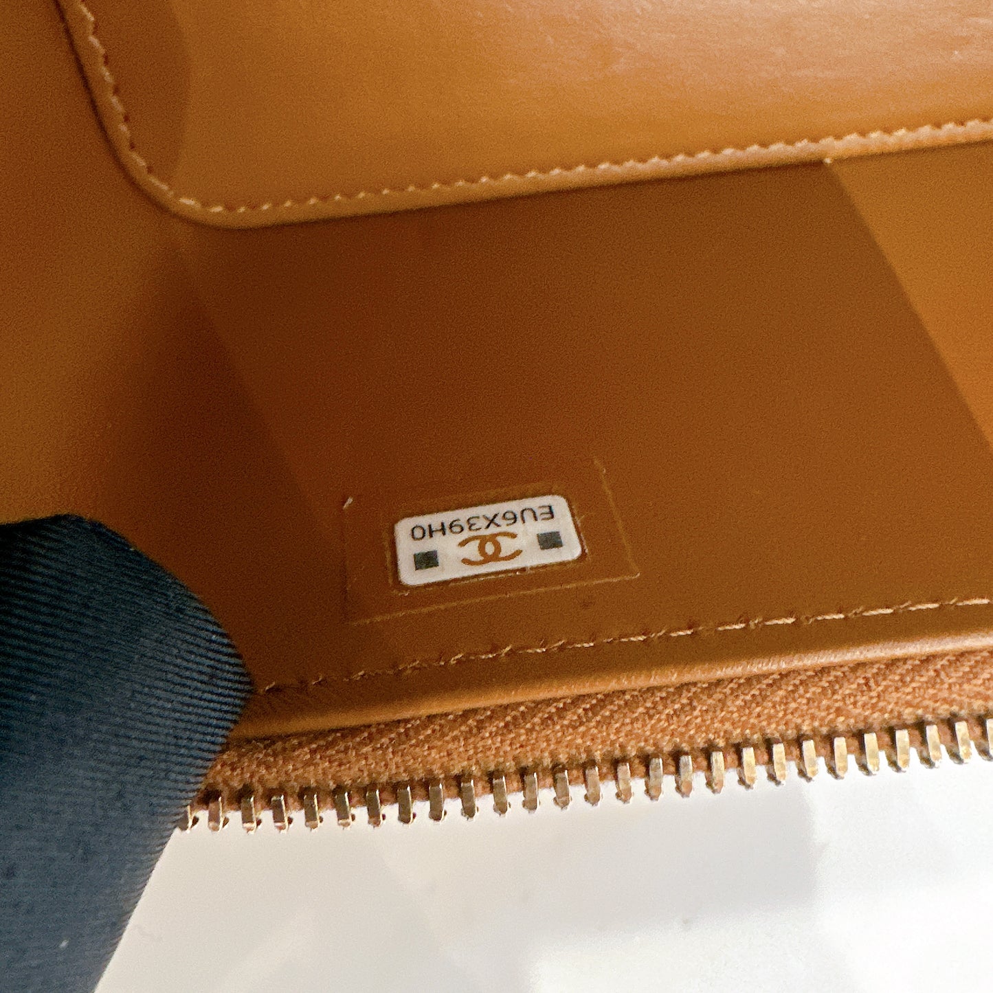 Chanel Caviar Quilted Top Handle Pocket Vanity Case Camel