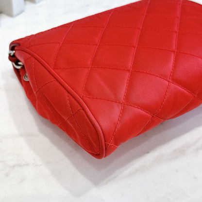 Prada Red Nylon Chain Crossbody Bag