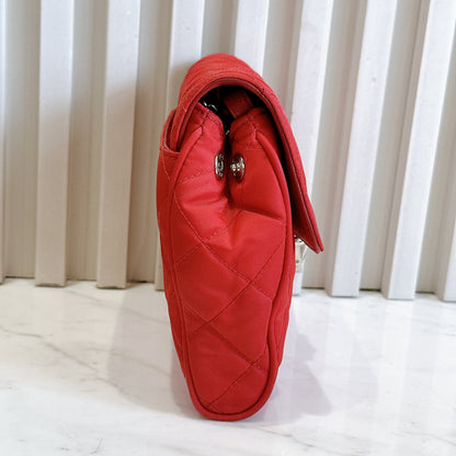 Prada Red Nylon Chain Crossbody Bag