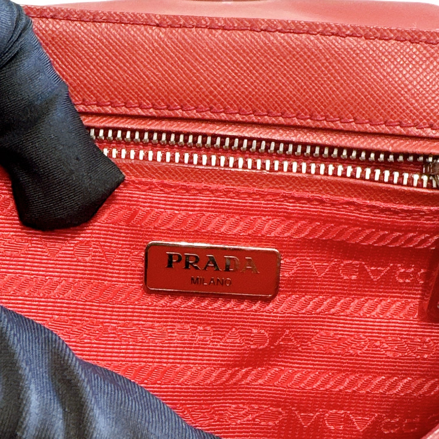Prada Red Nylon Chain Crossbody Bag