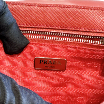 Prada Red Nylon Chain Crossbody Bag