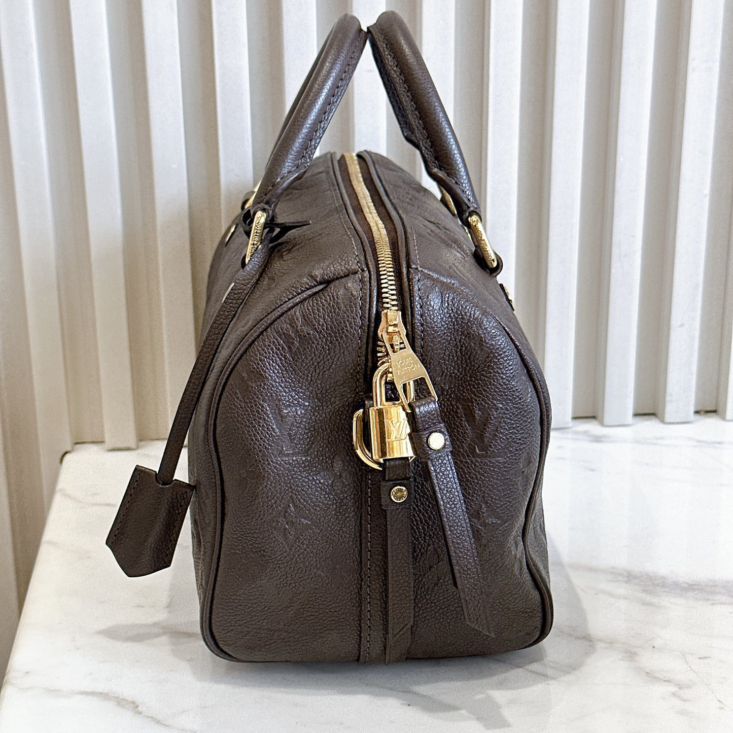 LV Speedy 25 Bandouliere in Brown Empreinte Leather