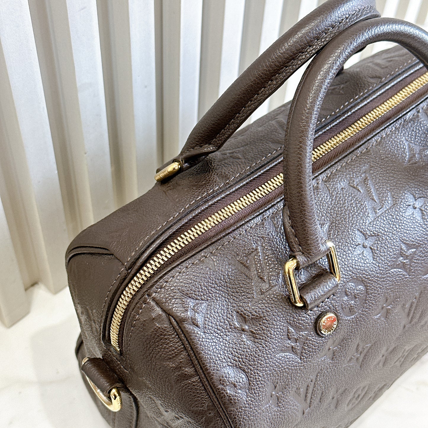 LV Speedy 25 Bandouliere in Brown Empreinte Leather