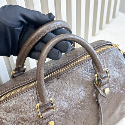 LV Speedy 25 Bandouliere in Brown Empreinte Leather