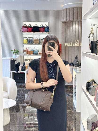LV Speedy 25 Bandouliere in Brown Empreinte Leather