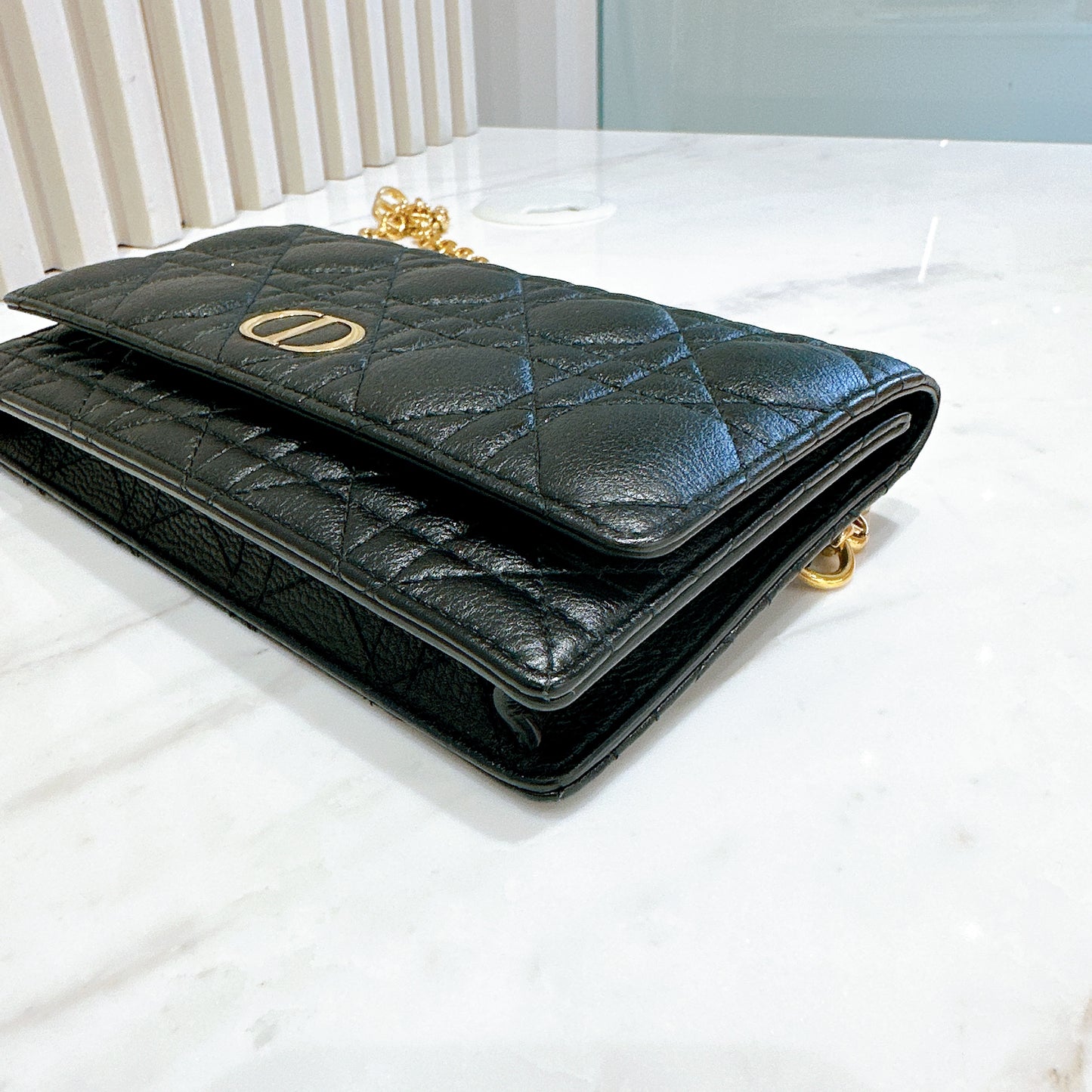 Dior Caro Belt Pouch with Chain