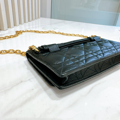 Dior Caro Belt Pouch with Chain