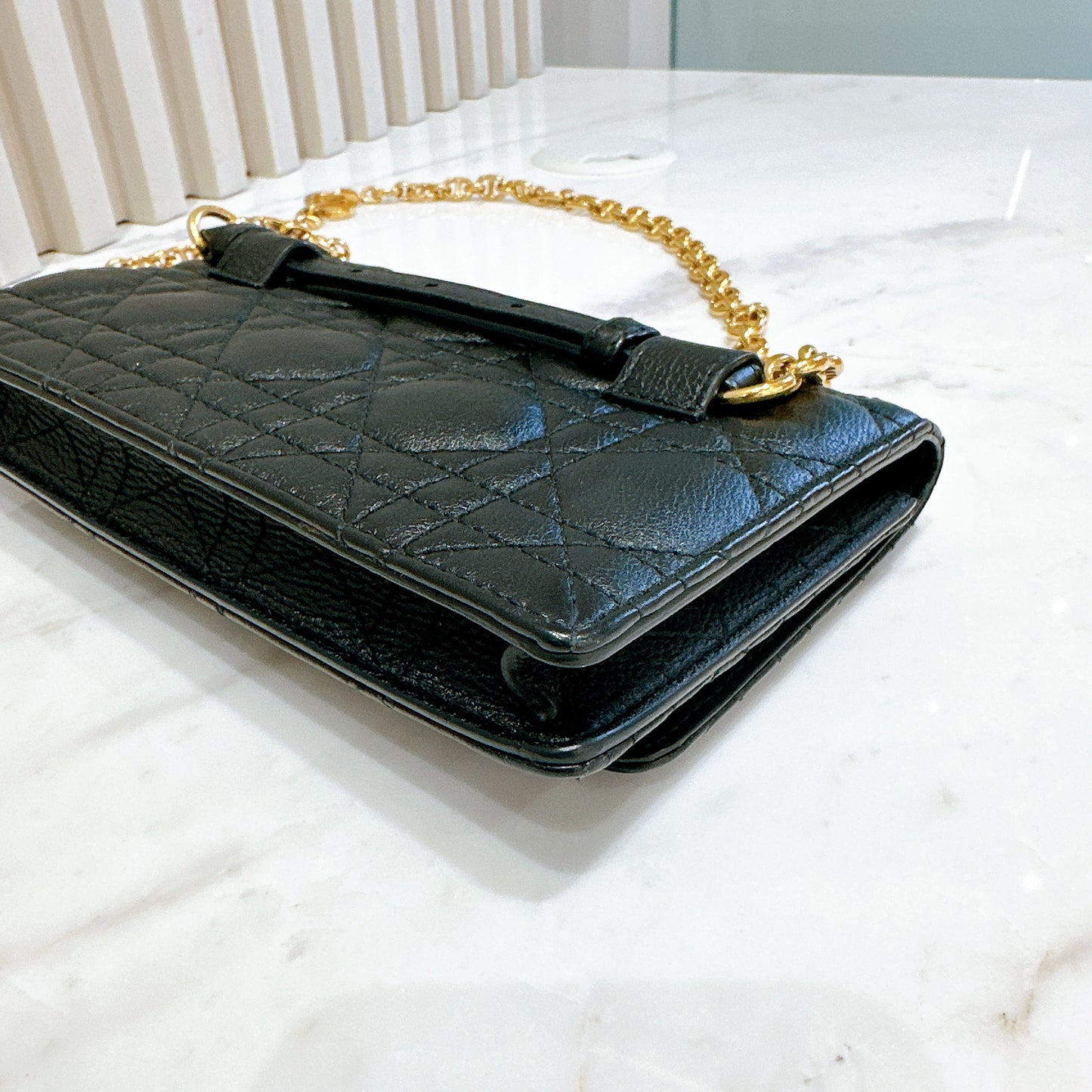 Dior Caro Belt Pouch with Chain