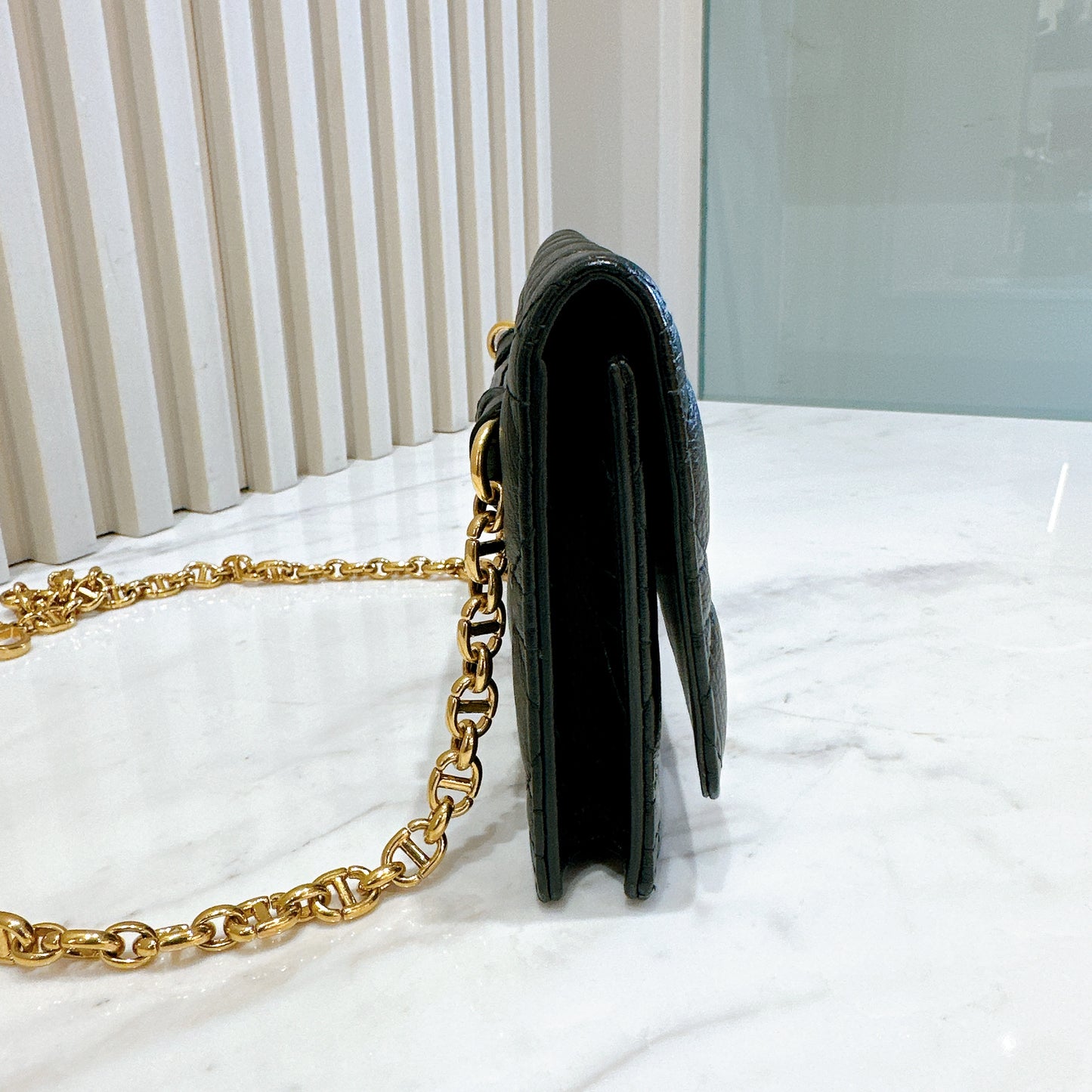 Dior Caro Belt Pouch with Chain
