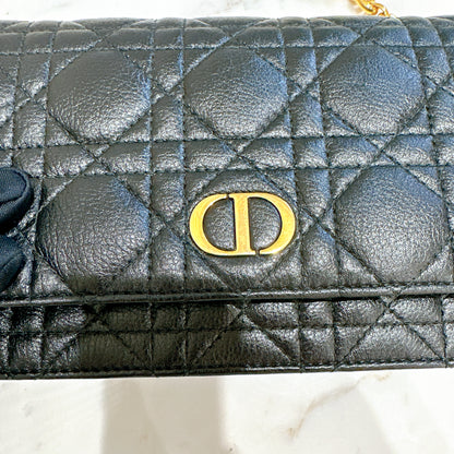 Dior Caro Belt Pouch with Chain