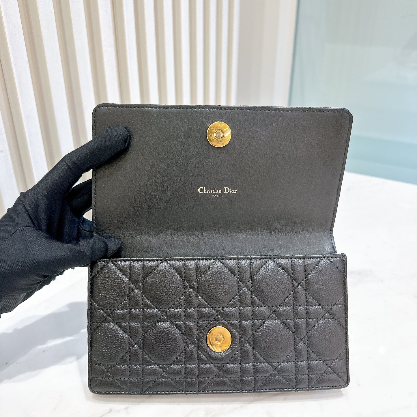 Dior Caro Belt Pouch with Chain