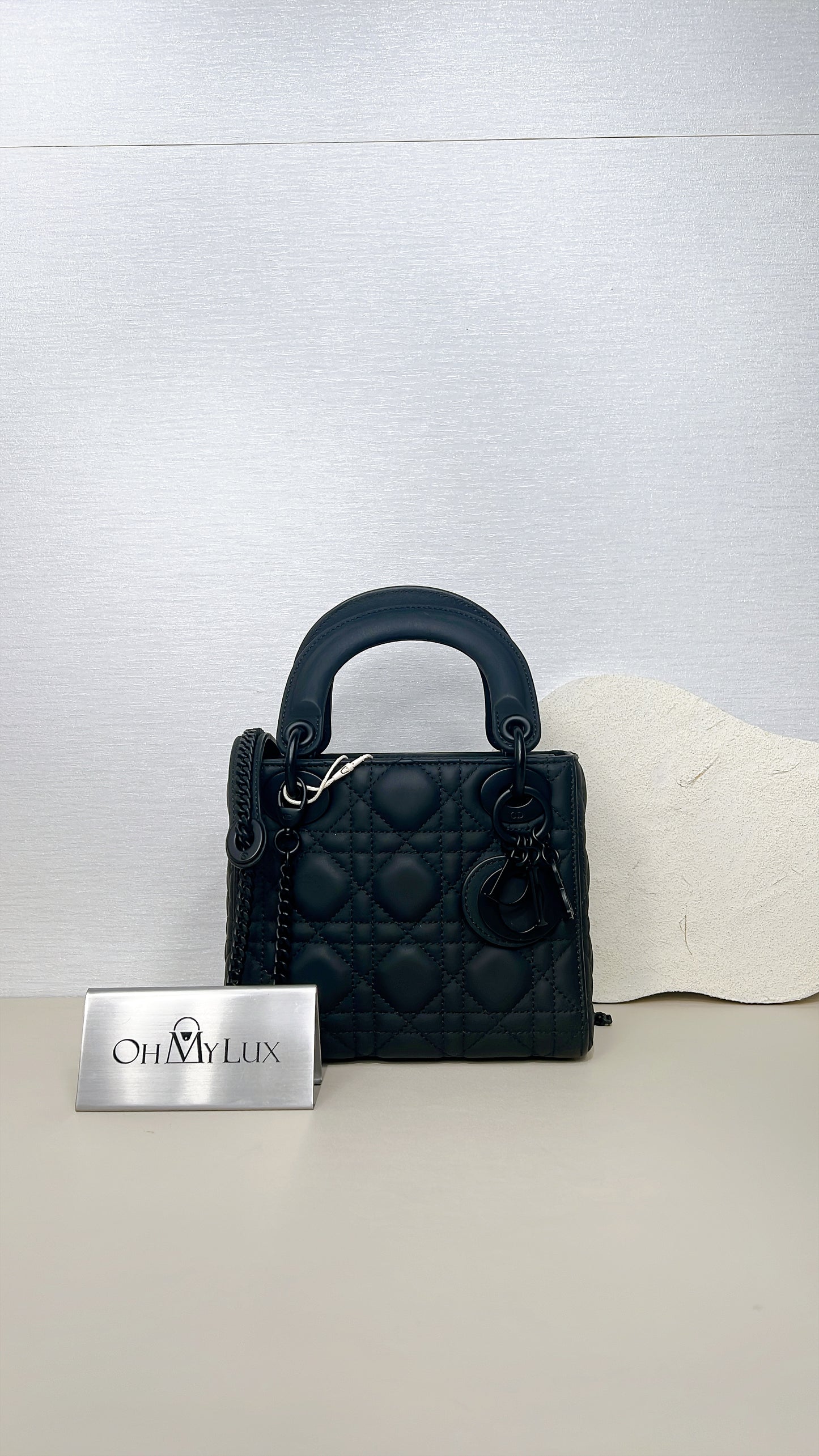 Lady Dior Mini in Ultramatte Black