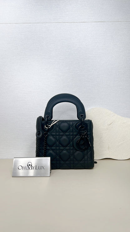 Lady Dior Mini in Ultramatte Black