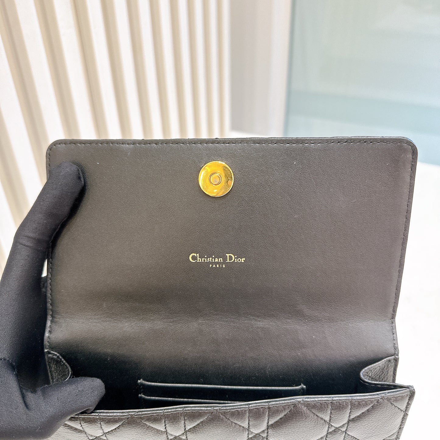 Dior Caro Belt Pouch with Chain