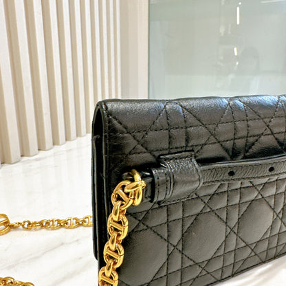 Dior Caro Belt Pouch with Chain