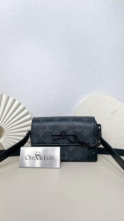 LV Steamer Wearable Wallet in Monogram Eclipse