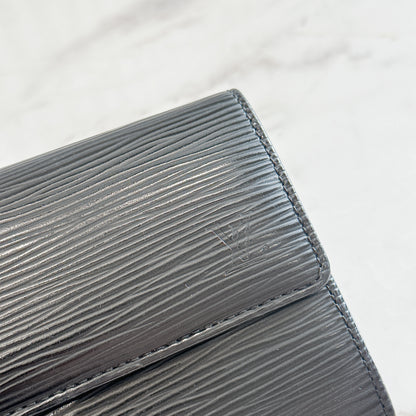 LV Epi Porte Tresor International Wallet Black
