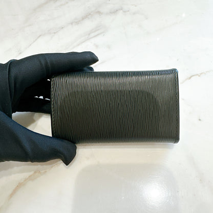 Prada Leather Key Case In Black