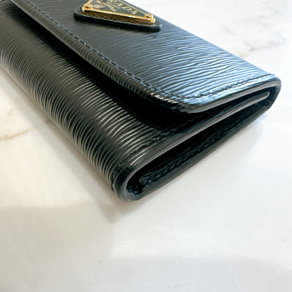 Prada Leather Key Case In Black