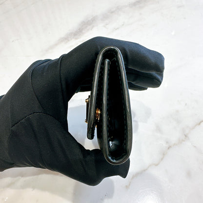 Prada Leather Key Case In Black