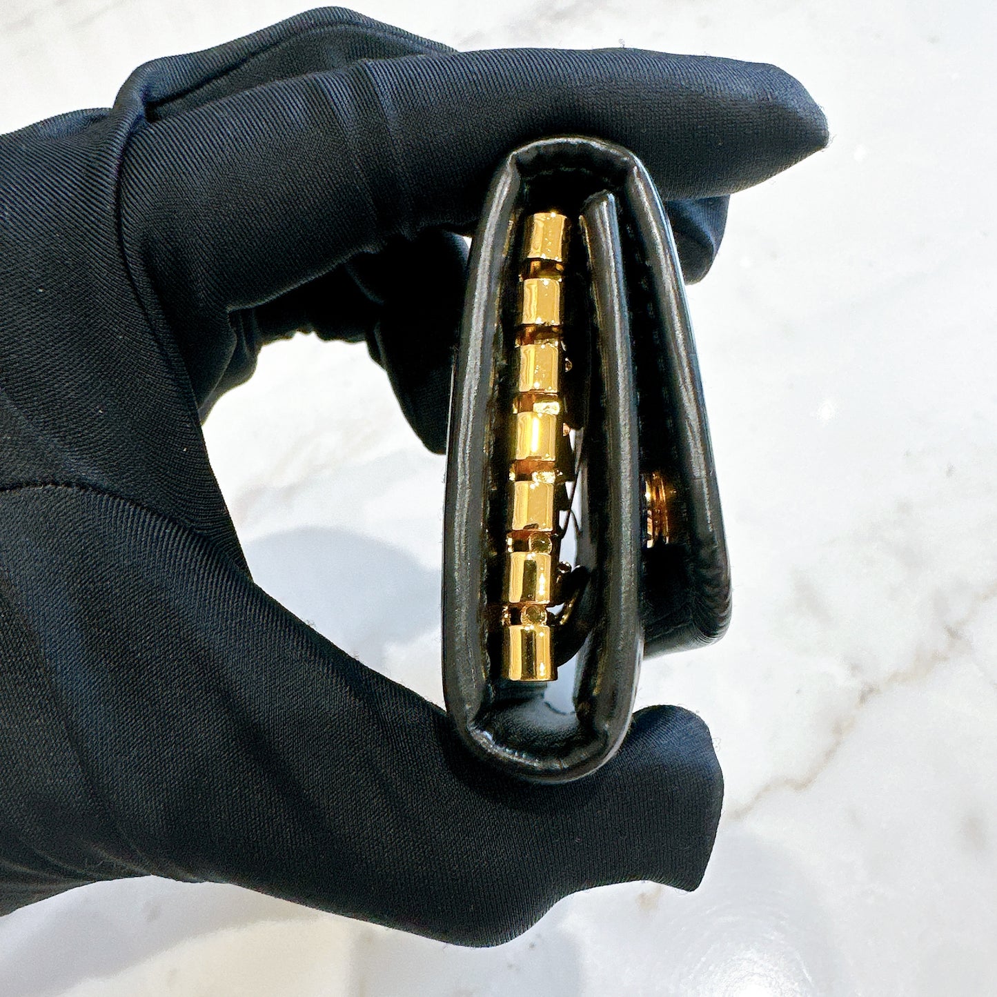 Prada Leather Key Case In Black