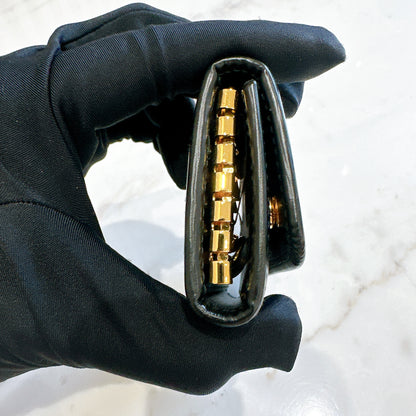 Prada Leather Key Case In Black
