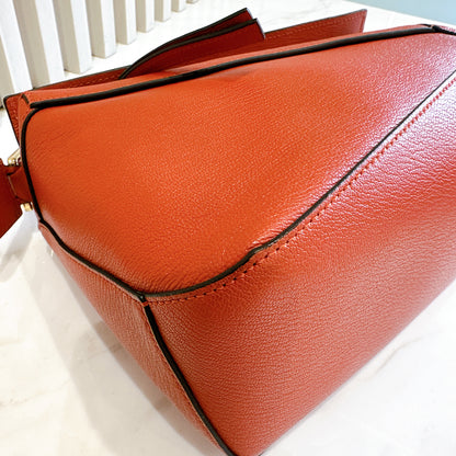 Loewe Small Puzzle in Orange Red