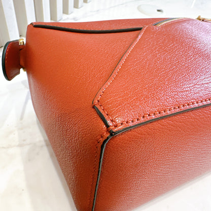 Loewe Small Puzzle in Orange Red