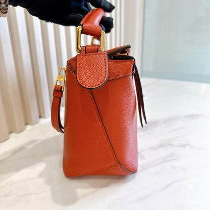 Loewe Small Puzzle in Orange Red