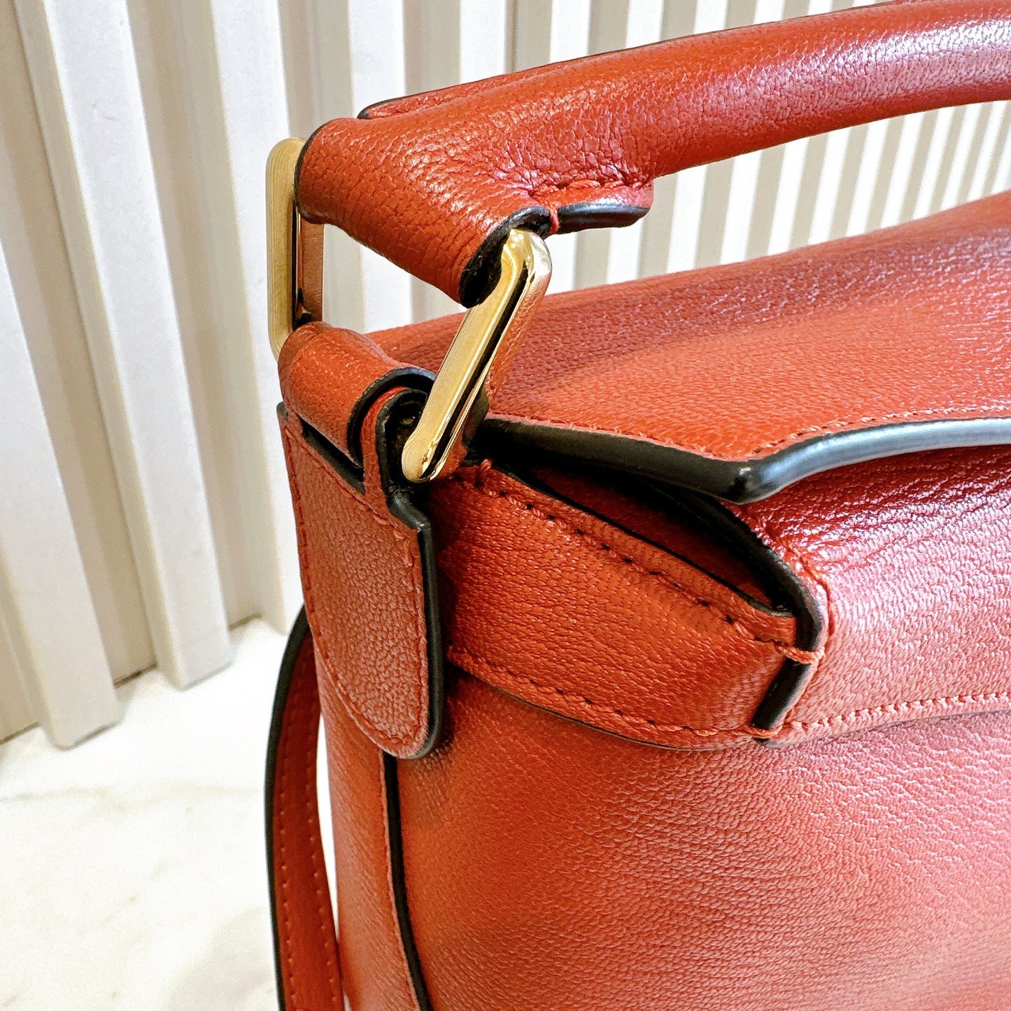 Loewe Small Puzzle in Orange Red