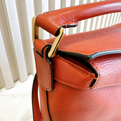 Loewe Small Puzzle in Orange Red