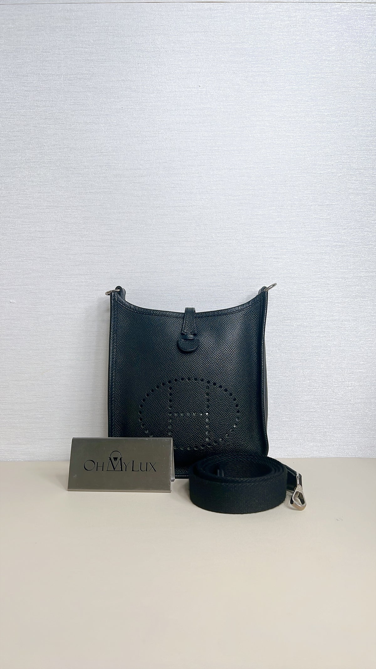 Hermes Mini Evelyne Epsom Noir PHW