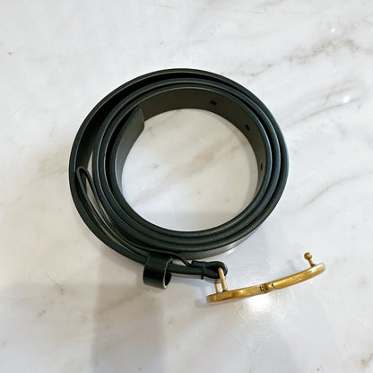 Dior Saddle Belt in Black Calfskin GHW