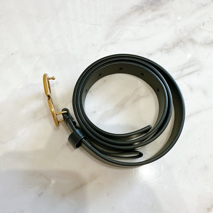 Dior Saddle Belt in Black Calfskin GHW