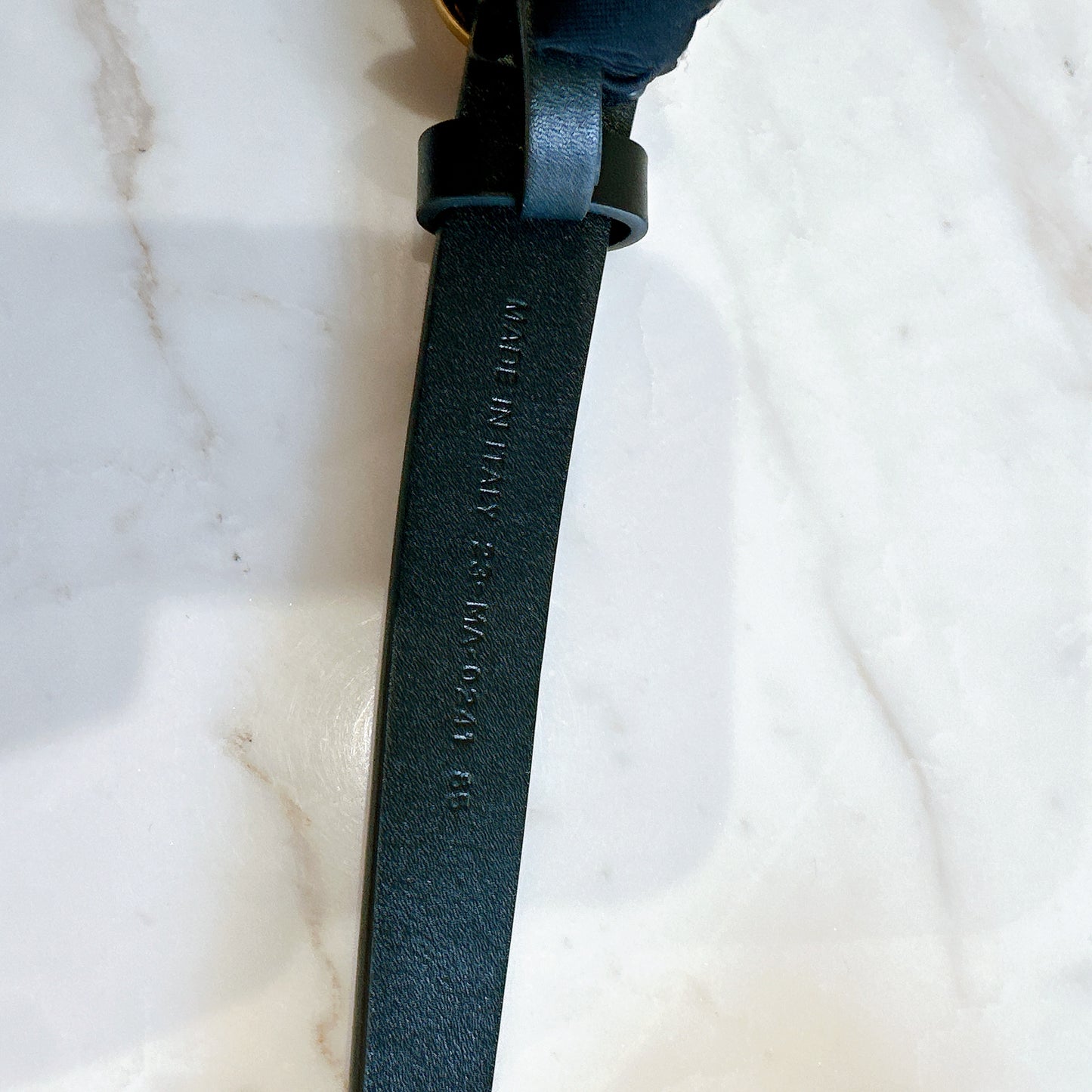 Dior Saddle Belt in Black Calfskin GHW