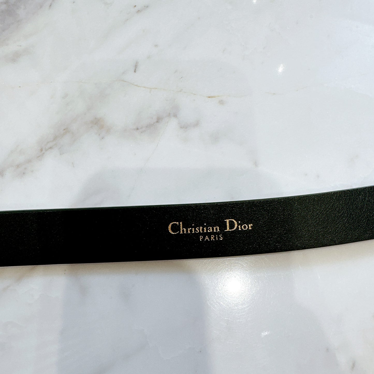 Dior Saddle Belt in Black Calfskin GHW