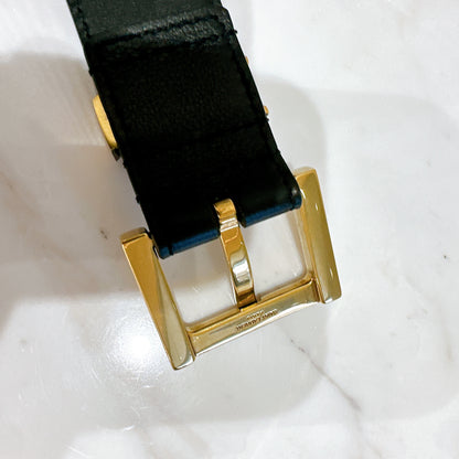 YSL Cassandre Slim Leather Belt in GHW
