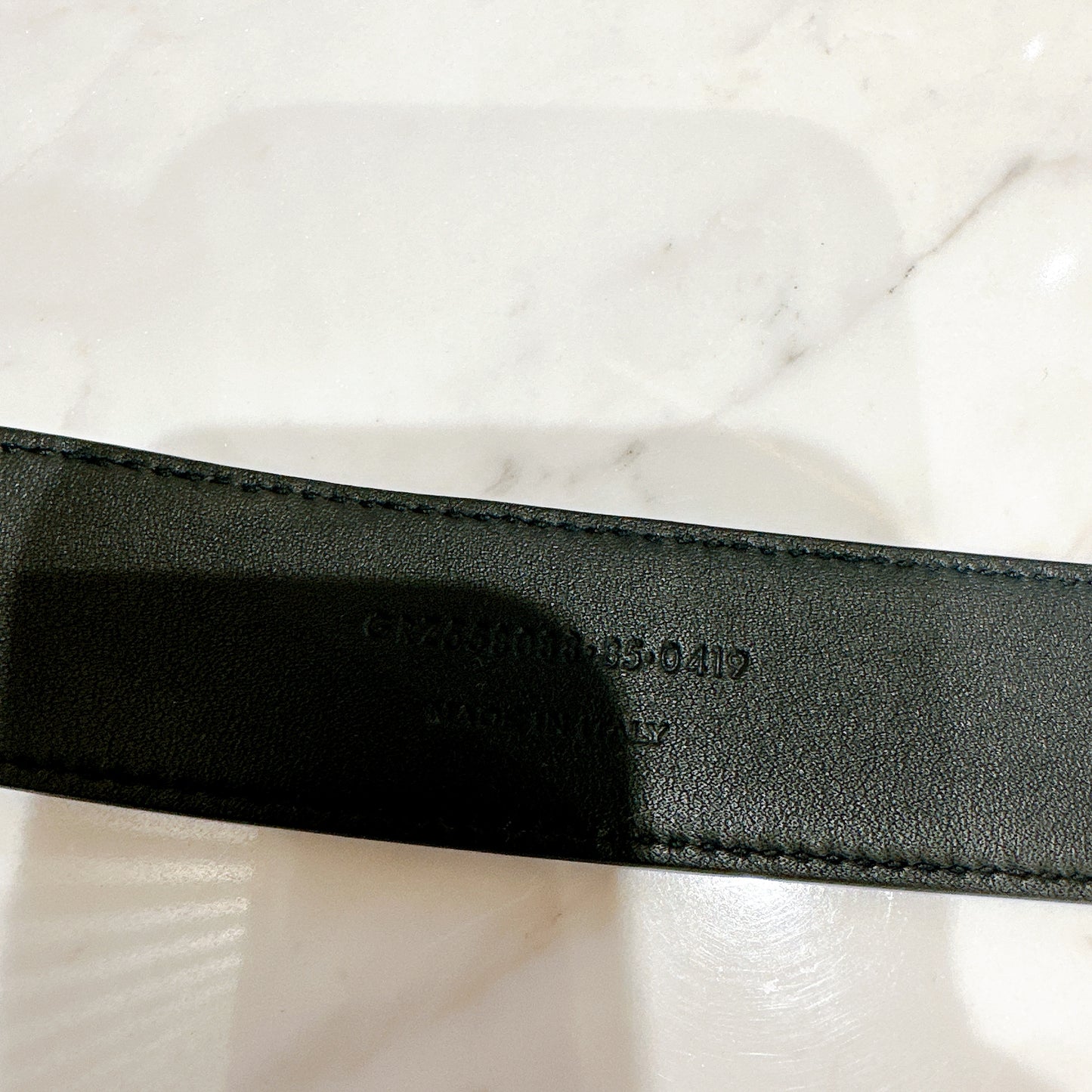 YSL Cassandre Slim Leather Belt in GHW