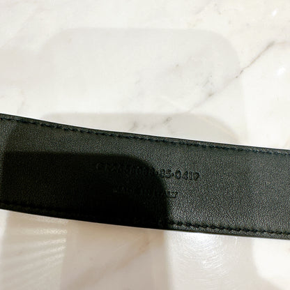 YSL Cassandre Slim Leather Belt in GHW