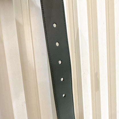 YSL Cassandre Slim Leather Belt in GHW