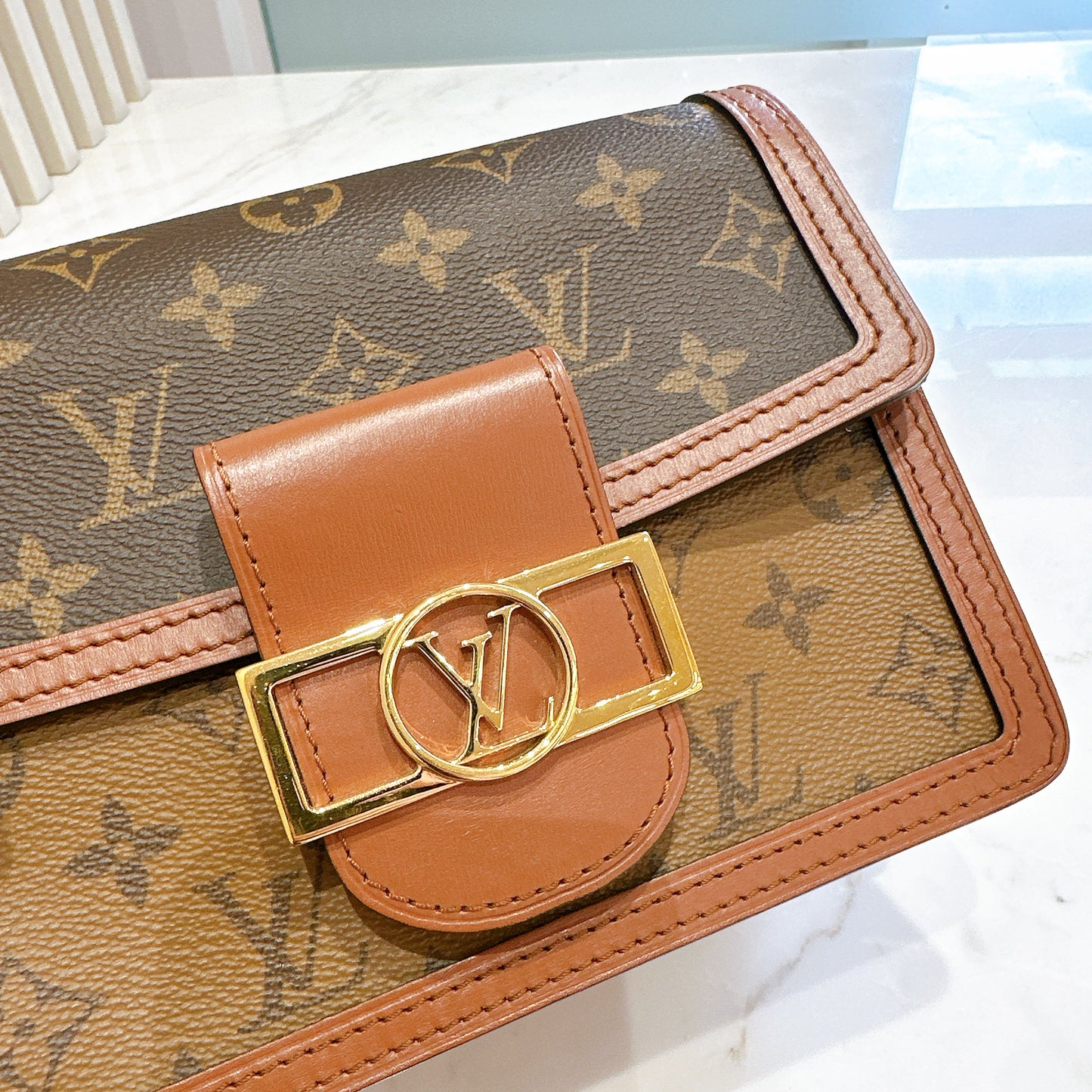 LV Monogram Reverse Mini Dauphine