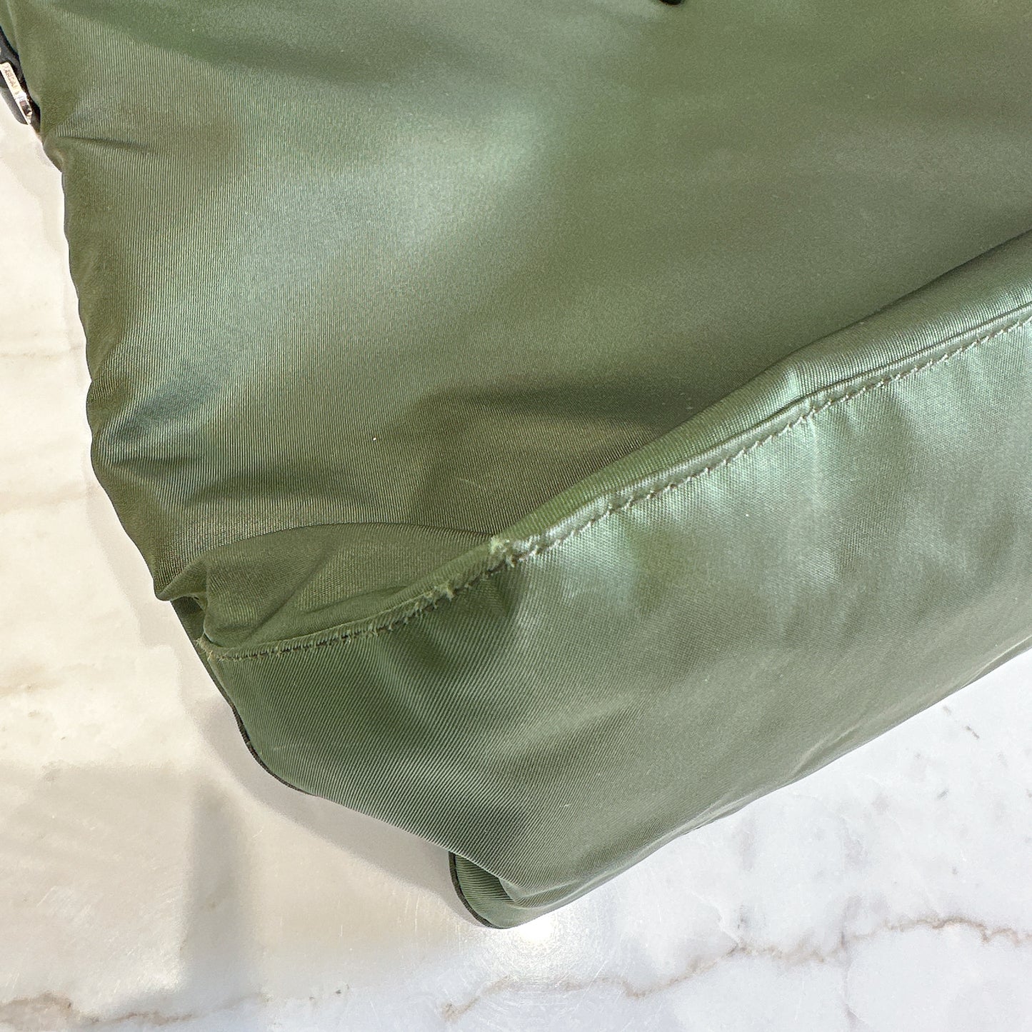 Prada Tessuto Nylon Tote Bag In Army Green
