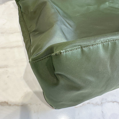 Prada Tessuto Nylon Tote Bag In Army Green