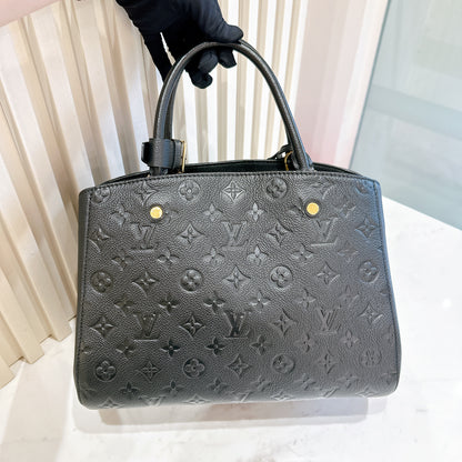 LV Montaigne MM in Black Empreinte Leather