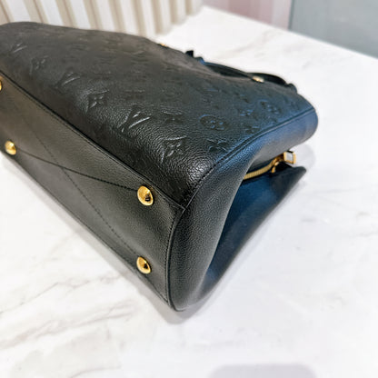 LV Montaigne MM in Black Empreinte Leather