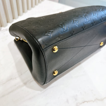 LV Montaigne MM in Black Empreinte Leather