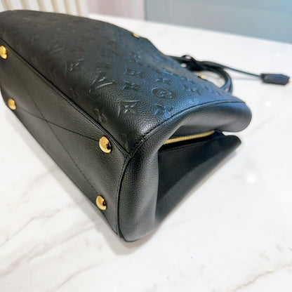 LV Montaigne MM in Black Empreinte Leather